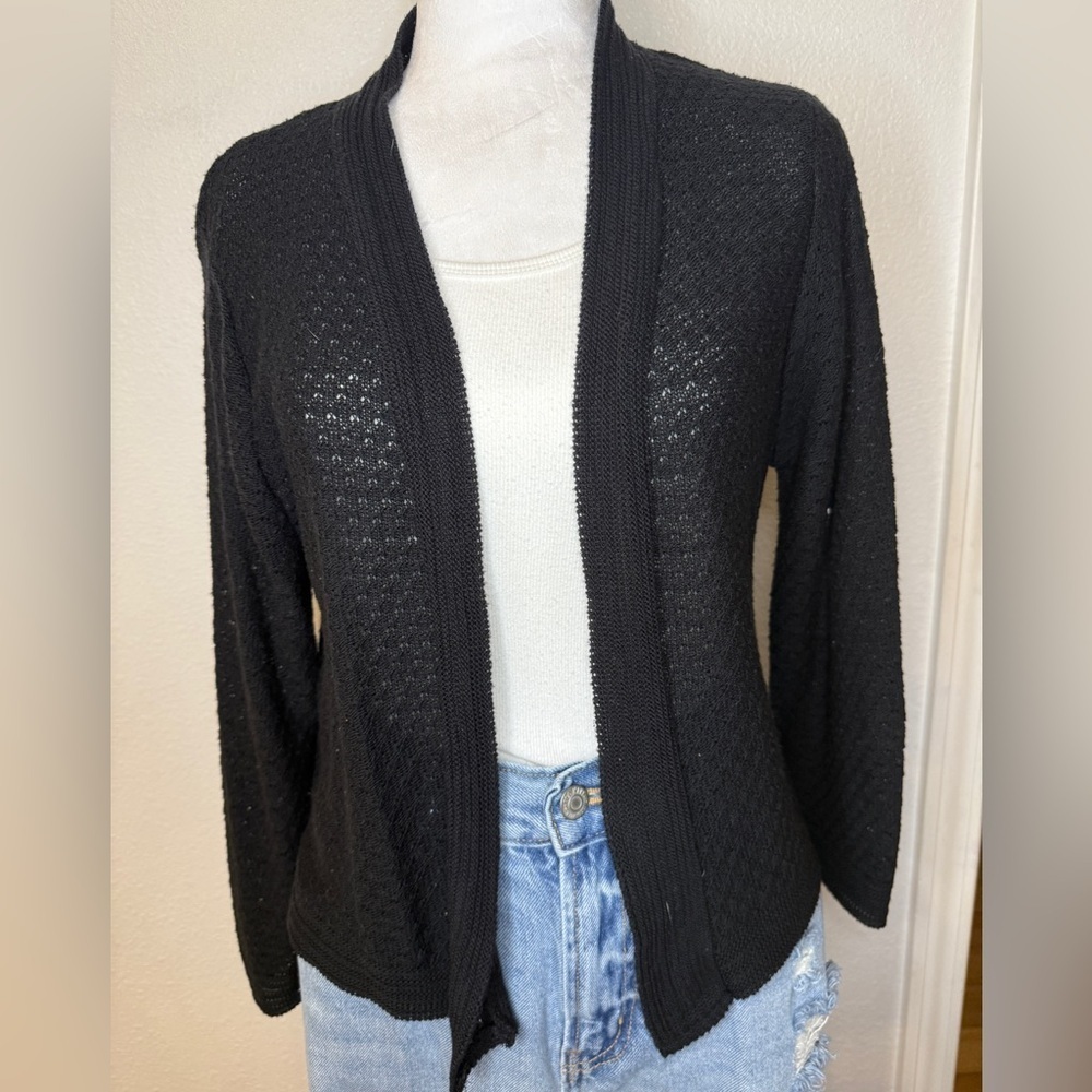 Notations Black Women's Cardigan Sweater - Picture 3 of 11